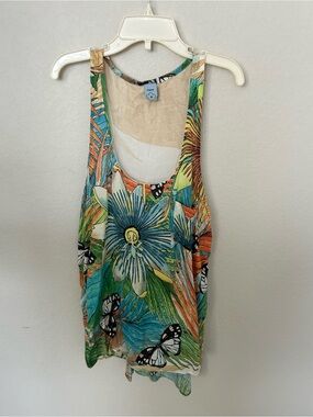 FARM Rio colorful floral-trim dress top